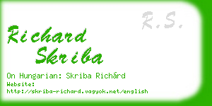 richard skriba business card