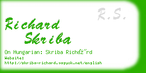 richard skriba business card